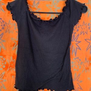 Black off the shoulder top